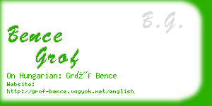 bence grof business card