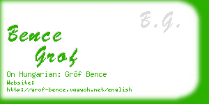 bence grof business card